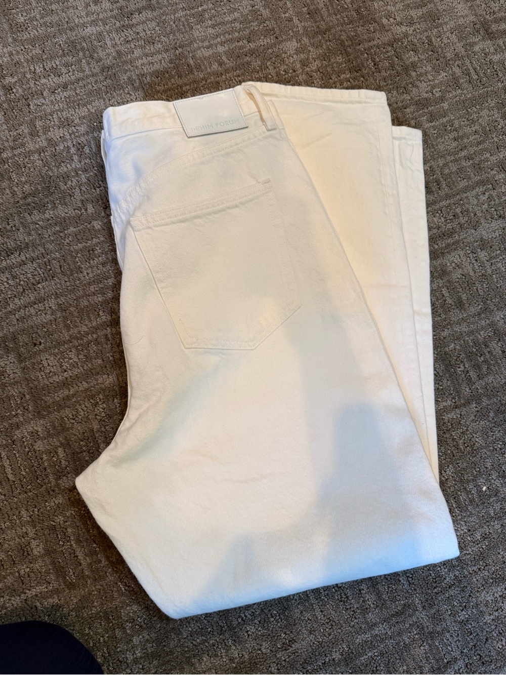 Aritzia Denim Forum white High-Waist BF Jeans
